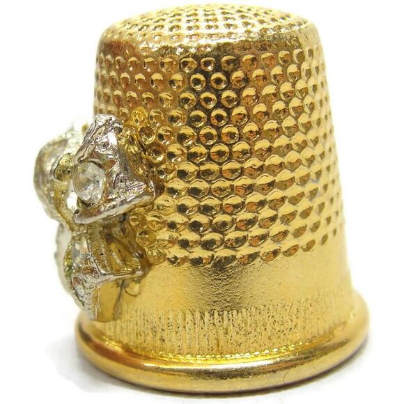 Golden Glam Thimble with Bling Bow - Picture 7 of 11